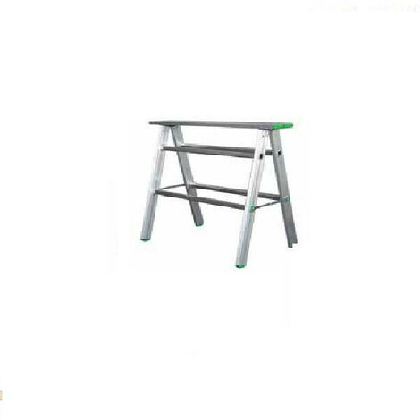 Outifrance – Tréteau aluminium pliant 330Kg – 3 traverses – Surface d’appui 160 x 900 mm – Patins anti-dérapants – Hauteur 800 mm