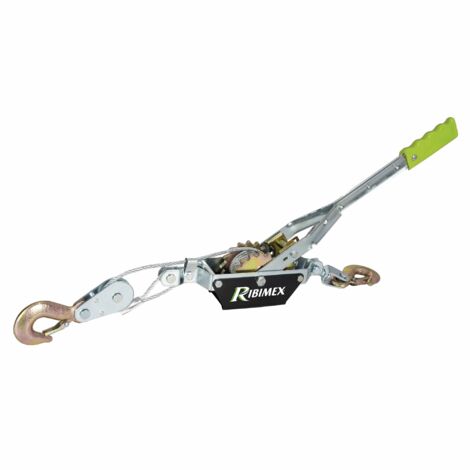 Ribitech – Treuil manuel de halage 2 tonnes – Câble en acier Ø 4,5 mm – Longueur câble 2 m – Démultiplication 4.1:1 – Pour halage d'équipements lourds - PRTIRF2T