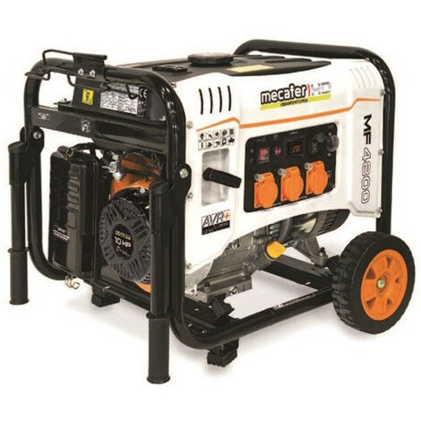 Mecafer – Groupe électrogène 4200W 4 temps 10HP 308cc – Système Easy Start – Autonomie 8h – Technologie AVR PLUS pour appareils électroniques (1/3)