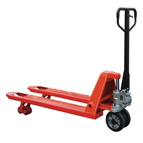 Transpalette manuel AC25NBN premium 2.5T roues directrices et boggies polyamide Stockman