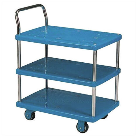 Servante plastique PP3/200 200kg 3 plateaux 730x490mm Stockman (1/2)