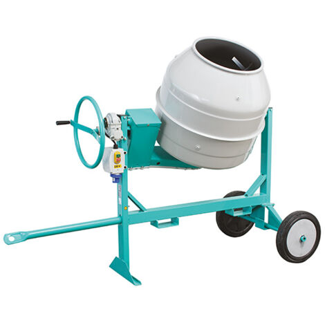 Imer – Bétonnière électrique 190L 1kW – Cuve acier démontable – Moteur réducteur surdémultiplié – Pour chantiers humides