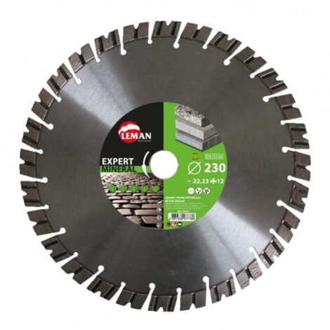 Leman - Disque diamant segment granit pierre naturelle 230x22,23x2,6mm (1/3)