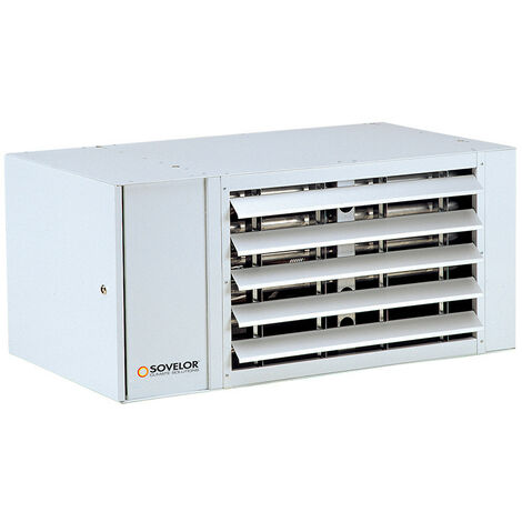 Aérotherme hélicoïde Sovelor AGSX35G31 gaz propane 37mbar 34kW débit d'air 3500m3/h suspendu
