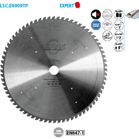 Leman - Lame Carbure Micro-Grain 355x25,4 Ep2,2 84z Speciale Inox