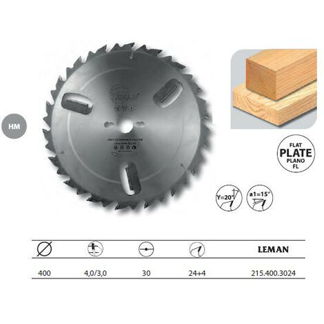 Leman - Lame Carbure 400x30x24z Plates+Ar +4r /Bois