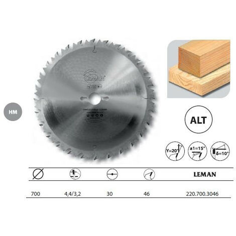 Leman - Lame Carbure Debit 700x30x46z Alt. / Anti-Recul / Bois