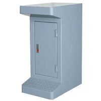 Promac – Socle pour perceuse d'établi – Construction stable avec porte et étagères caoutchoutées – Encombrement 350x550x800mm – 2046