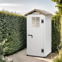 Habrita Foresta - Abri résine mural de 0,93 m2 toit double pente d'épaisseur 22 mm - EVO80