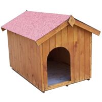 Habrita Foresta - Niche à chien bi-pente pour chiens moyens 0,69m2 toit bitumé
