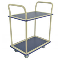 Fimm - Desserte polyvalente charge 300 kg 2 plateaux sans grilles 890 x 590 mm Diam roues 125 mm