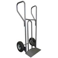 Diable acier Stockman DVPF2-RG tablier incurvé 250kg roues gonflables poignée fermée