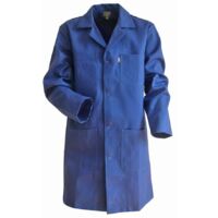 LMA – Blouse professionnelle taille 5 en coton sergé 245g/m² – Couleur bleu bugatti – 4 poches fonctionnelles – Col à revers