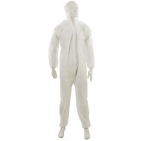 Silverline – Combinaison jetable taille XL 136 cm – Capuche et chevilles élastiques – Pour chantiers humides et espaces confinés