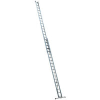 Escalux – Echelle aluminium semi-professionnelle coulissante à corde 2x19 – Hauteur 9,88m – Charge maximale 150kg – Conforme norme NF EN 131