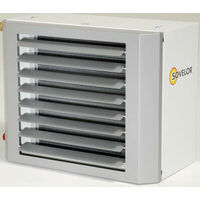 Sovelor – Aérotherme à eau suspendu 23 kW – Chauffage rapide sans flamme – Installation murale – Débit d’air élevé – Pour locaux sensibles