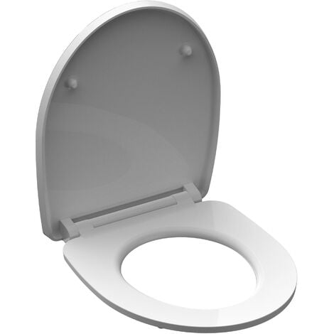 Duroplast HG WC Sitz ICEBERG, Hochglänzender Toilettendeckel mit  Absenkautomatik und Schnellverschluss, Toilettensitz
