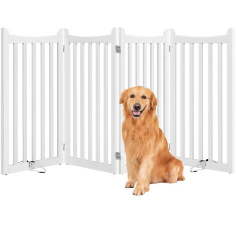 Yaheetech – Barrière de sécurité pliable 4 panneaux pour chien en MDF – Dimensions 201,5x90,5 cm – Design modulable et élégant – Protection intérieure