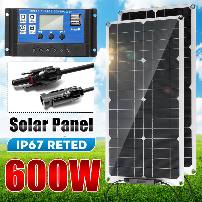 Panneau solaire 2000W 18V en PET, système Flexible, Kit complet de panneaux  solaires, batterie de voiture, pour camping-Car, maison et extérieur -  AliExpress