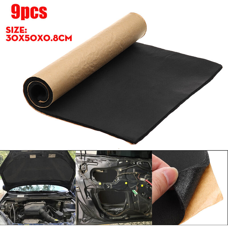 2 PCS Isolation phonique de voiture haut-parleur coton insonorisé avec  auto-adhésif insonorisation coton, diamètre extérieur: 19,5 cm, diamètre