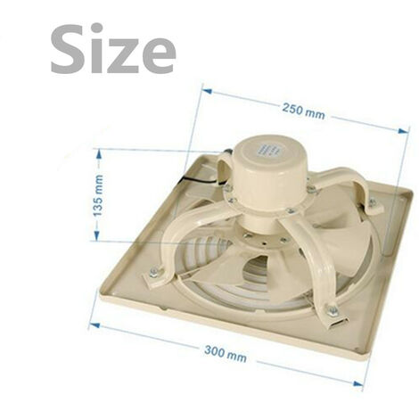Ventilateur d/'échappement de baignoire Ventilateur d/'extraction Ventilateur d/'extraction mural 50W 220V Faible bruit Maison Salle de bains Cuisine Garage Ventilation