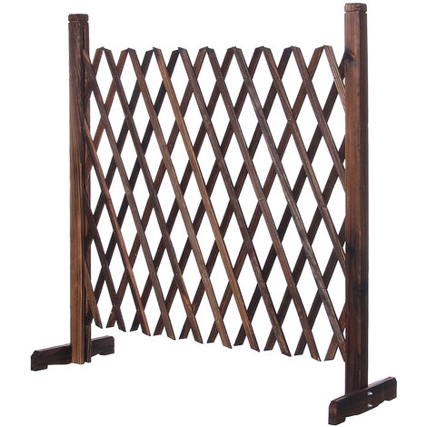 Panneaux De Cloture Porte De Barriere De Cloture En Bois Brun 90cm