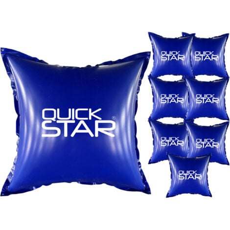QUICK STAR Poolkissen Eckig 120x120cm - Winter Schutz Mit Reparaturset & Seilen