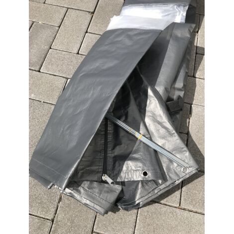 Quick Star 2 Panneaux Latéraux Avec Fenêtre PE Anthracite 300x197 Cm – Pour Tonnelle / Gazebo 3x3m, Protection Vent & Pluie