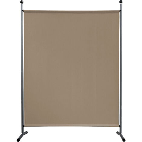 Paravent 150 x 190 cm Stoff Raumteiler Groß Stellwand Trennwand Balkon Sichtschutz Beige (1/5)