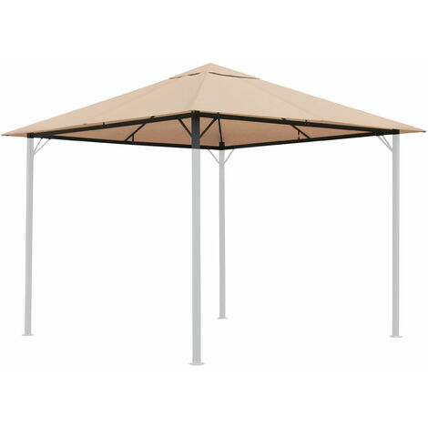 Toit Remplacement Gazebo Quick Star 3x3m Anthracite - Polyester Imperméable