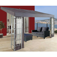 Extension de rang 3x4m Anthracite avec 3 panneaux latéraux