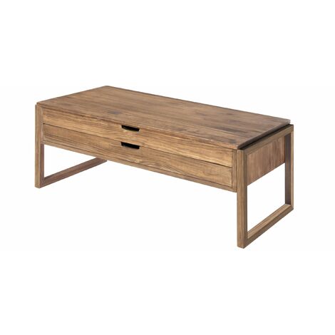 Mesa de Centro Cristal/Madera/Mármol – Bazar El Desván