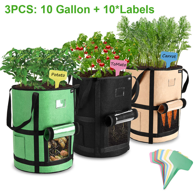 3 Bolsas de Cultivar Plantas A Galon