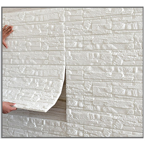 Adhesivo de pared 3D adhesivo de ladrillo decoración de pared musgo 70 x 77  cm - 1 PC