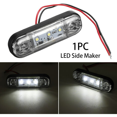 Set 2 Luces Led Lateral Redonda Para Camion 12/24v 5 Colores