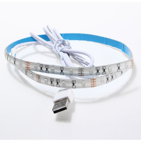 5V USB LED Strip Light 5M SMD 3528 with 3M Tape for TV Computer  Backlighting (5M,3528,Non-Waterproof, Red)
