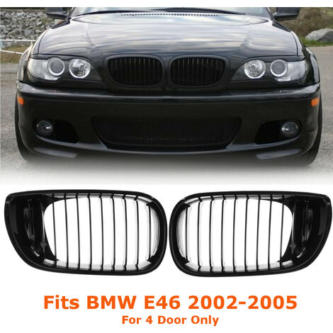 2X Gloss Black Side Mirror Cover Cap for BMW E46 Sedan 325i 330xi