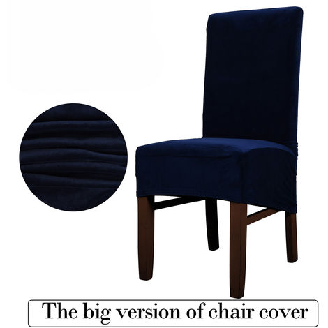 6PCS Non-Slip Stretch Stretch Dining Chair Cover Navy Chair Cover
