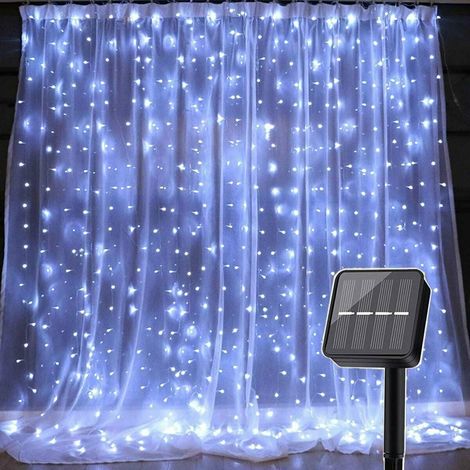 3mx3m String Lights Waterproof Curtain Lighting Indoor Outdoor Decoration 8 Modes 300 White LEDs