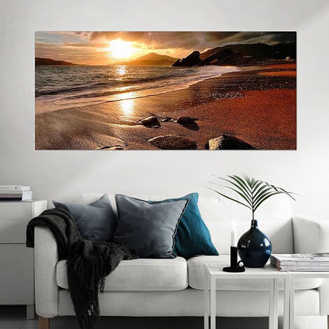 Landscape HD Canvas Print Sunrise Wall Art Painting Picture for Living Room-4pcs 