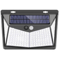 208LED Solar Lamp Wall Light Waterproof Outdoor Garden Motion Detector 3Mode Hasaki