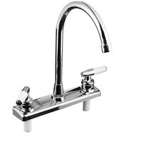 Kitchen Sink Faucet Stainless Steel Double Handles Hot And Cold Mixer Spout Dual lever kitchen taps