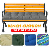 Garden Bench Cushion 150*50*10CM Foldable Thick Seat Chair Cushion Grey