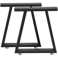 2pcs Steel Table Legs Black Metal Table Desk Leg 40X45CM