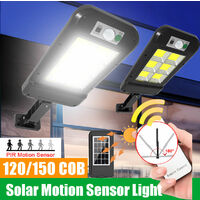 Sensor Solar Power Street Light Garden Yard Wall Lamp 120cob