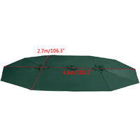 210D 3 Seater Swing Seat Chair Hammock Cover Garden Patio Furniture Protector(Dark green 4.6mx2.7m Double-Sided)