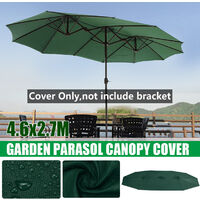 210D 3 Seater Swing Seat Chair Hammock Cover Garden Patio Furniture Protector(Dark green 4.6mx2.7m Double-Sided)