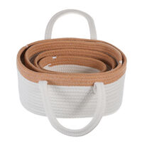 4PC Cotton Rope Woven Storage Baskets Bin Decorative Toy & Laundry Basket