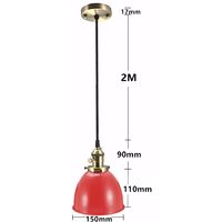 E27 Light Lamp Shade Cafe Bar Home Decor Pendant Light Ceiling Lamp Hanging Chandelier red