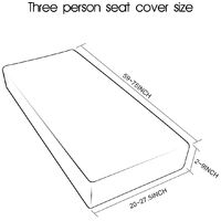 Replacement Protective Cover For Sofa Cushion 3 Seat Stretch Fabric (Without Cushion)